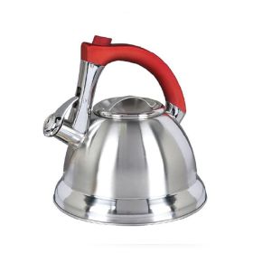 Mr. Coffee Collinsbroke 2.4 Quart Tea Kettle - Stainless Steel with Red Handle