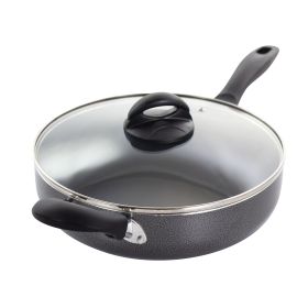 10.25 Inch Aluminum Saute Pan with Lid - Charcoal Grey