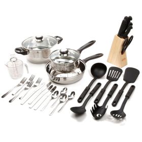 Total Kitchen 32-Piece Cookware Combo Set