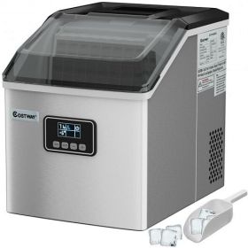 Stainless Self-Clean Ice Maker with LCD Display