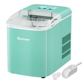 Countertop Ice Maker with LCD Display and Ice Scoop-Red