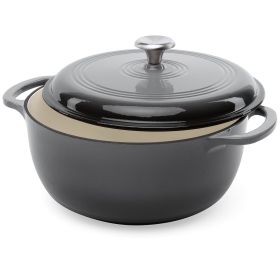 Large 6 Quart Dutch Oven - Grey