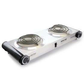 Stainless Steel Dual Electric Burner