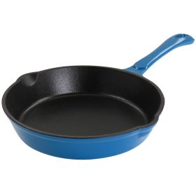 8 Inch PreSeasoned Cast Iron Frying Pan in Turquoise