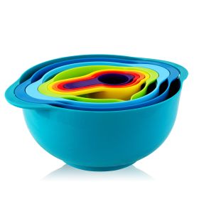 Multipurpose Stackable Mixing Bowl and Measuring Cup Set