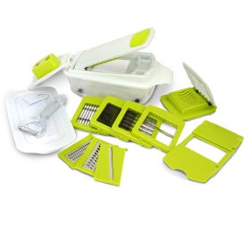 8-in-1 Multi-Use Slicer Dicer and Chopper with Interchangeable Blades