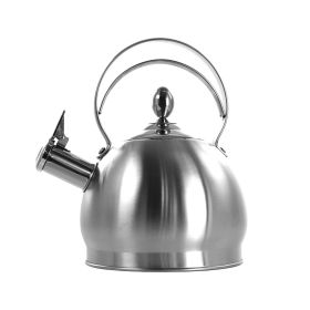 2.8 Liter Round Stovetop Whistling Kettle - Brushed Silver