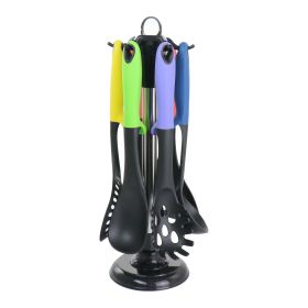 Set of 7 Nylon Cooking Utensils - Assorted Colors