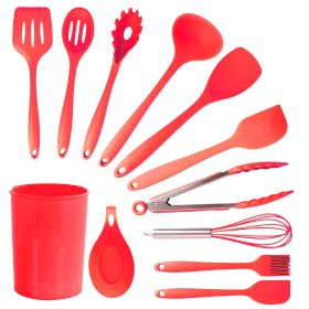 Silicone Cooking Utensils 12 pc set Red