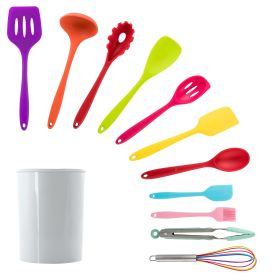 Silicone Cooking Utensils 12 pc Set Multi-Colored