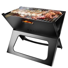 Portable Charcoal Barbecue Grill - Black