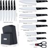 15 Pieces Kitchen Knife Set With Pine Block Holder