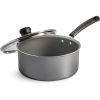 3 Quart Steel Non-Stick Covered Saucepan - Gray