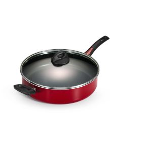 5 Quart Non-Stick Covered Jumbo Cooker - Red