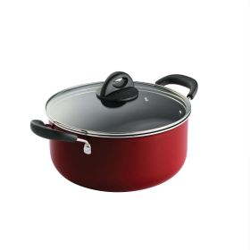 5 Qt Aluminum Nonstick Covered Dutch Oven - Metallic Red