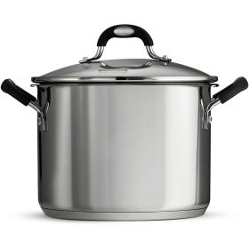 Stainless Steel 6 Quart Covered Lock-N-Drain  Stock Pot