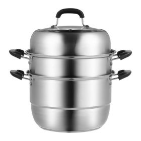 Stainless Steel Food Steamer with Lid - 8.5 QT