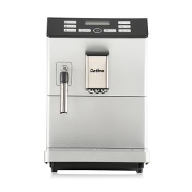 Fully Automatic Espresso Coffee Maker w/ Milk Frother;  Black - sliver