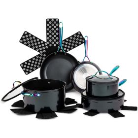 Nonstick 12-Piece Cookware Set, Rainbow