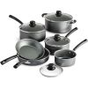 10 Piece Non-stick Cookware Set - black