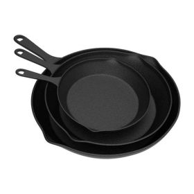 Cast Iron Pre-Seasoned Skillets - 3 Piece Set