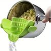 Adjustable Silicone Clip On Strainer For Pots, Pans, And Bowls