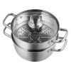 Stainless Steel Food Steamer with Lid - 3 QT