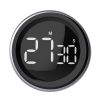 Digital Timer LCD Screen Electronic Rotation Timing Reminder Alarm Clock Study Stopwatch Kitchen Baking Magnetic Countdown Timer - A