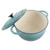 Enamel Cast Iron 6-Qt Dutch Oven - Turquoise