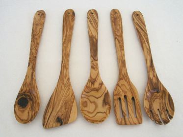 5 pcs Olive Wood Utensil Set