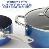 9 Piece Non-Stick Cookware Set - Blue