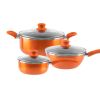 Nonstick Pot and Pan Set - Orange