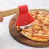 1pc Pizza Hob; Axe Bamboo Handle Cutter; Kitchen Gadgets; Creative Pizza Knife; Baking Cutter; Random Color - Random Color