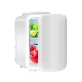 Mini Fridge, 4L/6 Can Portable Cooler & Warmer - White