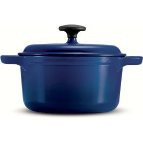 3.5-Quart Enameled Cast-Iron Round Dutch Oven - Blue