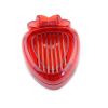 1pc Stainless Steel Strawberry Slicer; Fruit Divider - Red