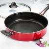 5 Quart Non-Stick Covered Jumbo Cooker - Red