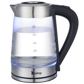 1500W Electric Kettle with Blue Glass - 2.5L