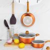 Nonstick Pot and Pan Set - Orange