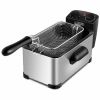 3.2 Quart Electric Stainless Steel Deep Fryer with Timer - as show