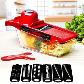 6 Blade Vegetable Slicer Red