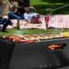 Portable Charcoal Barbecue Grill - Black