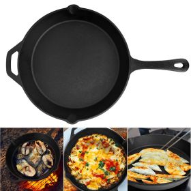 Pre-Seasoned Cast Iron Skillet 12inch - black