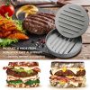 1pc Non-Stick Aluminum Burger Press - Perfect for Burgers, Patties, Meatballs, Grilling, and Kitchen Cooking - Ideal Back to School Supply - Gray