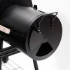 Outdoor Charcoal Grill and Smoker  - Black