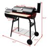 Outdoor Charcoal Grill and Smoker  - Black