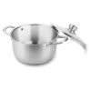 5QT Stock Pot with Tempered Glass Lid and Double Handles  - Stainless Steel