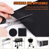 5pcs Non-stick BBQ Grill Mat Baking Mat BBQ Tools Cooking Grilling Sheet Heat Resistance Easily Cleaned Kitchen Tools; 15.75*12.99inch - Black - 5pcs