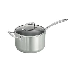 4 Qt Stainless Steel Sauce Pan Tri-Ply Clad With Lid