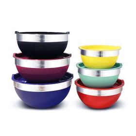 12 Piece Multicolored Mixing Bowl Set